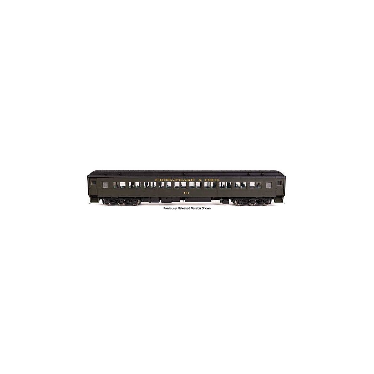 85′ Pullman-Built Heavyweight Paired-Window Coach - Ready to Run -- Chesapeake & Ohio (Green) 701, HO, WalthersProto 17604