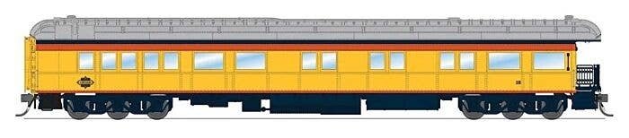 Heavyweight Business Car Observation - Ready to Run -- Chessie Steam Special 18 (yellow,, HO, Broadway Limited Imports 9722