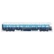 Heavyweight Business Car Observation - Ready to Run -- Christmas (blue, white), HO, Broadway Limited Imports 9725