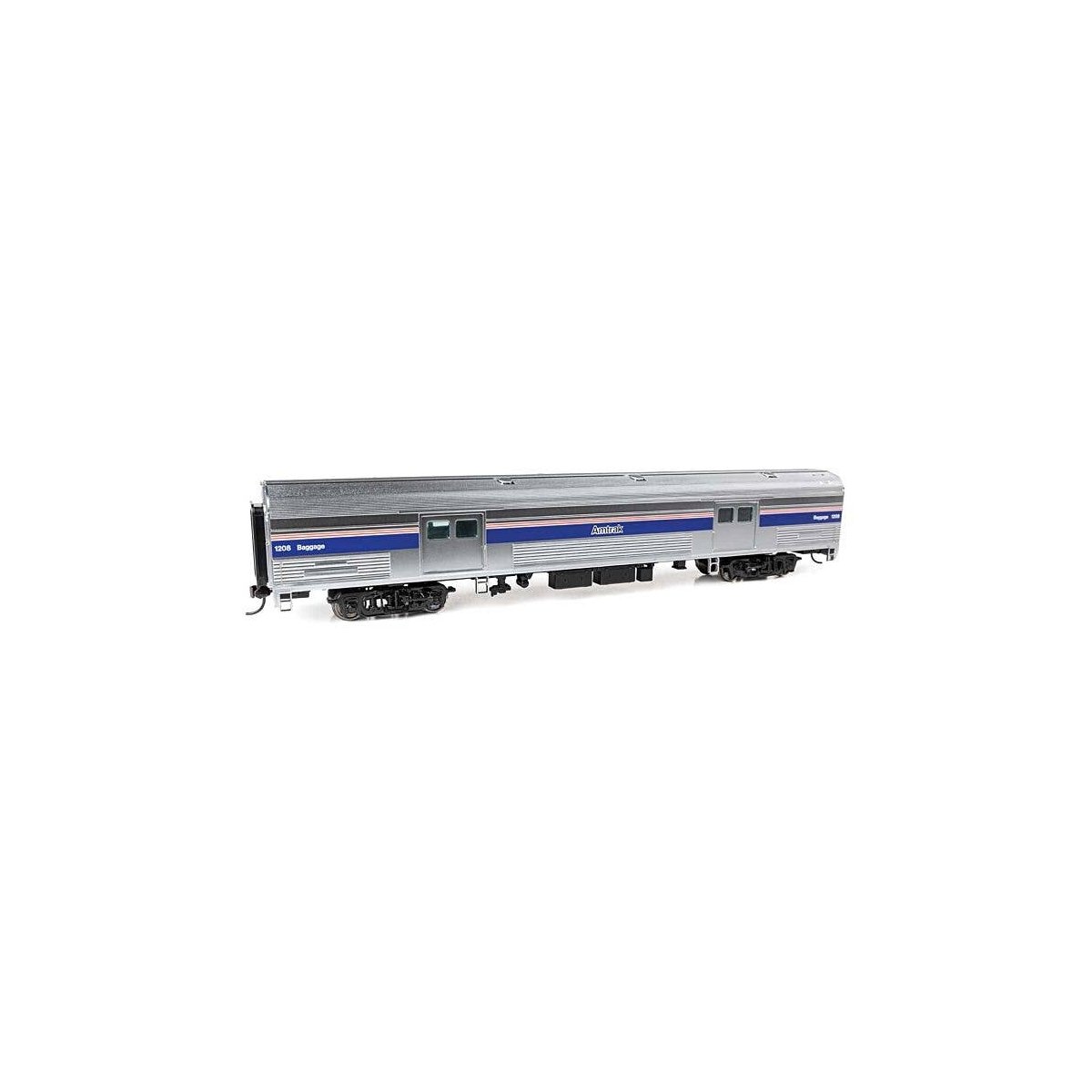 73′ Budd Baggage Car - Ready to Run -- Amtrak Phase IV (black lettering) 1208, HO, WalthersProto 13079