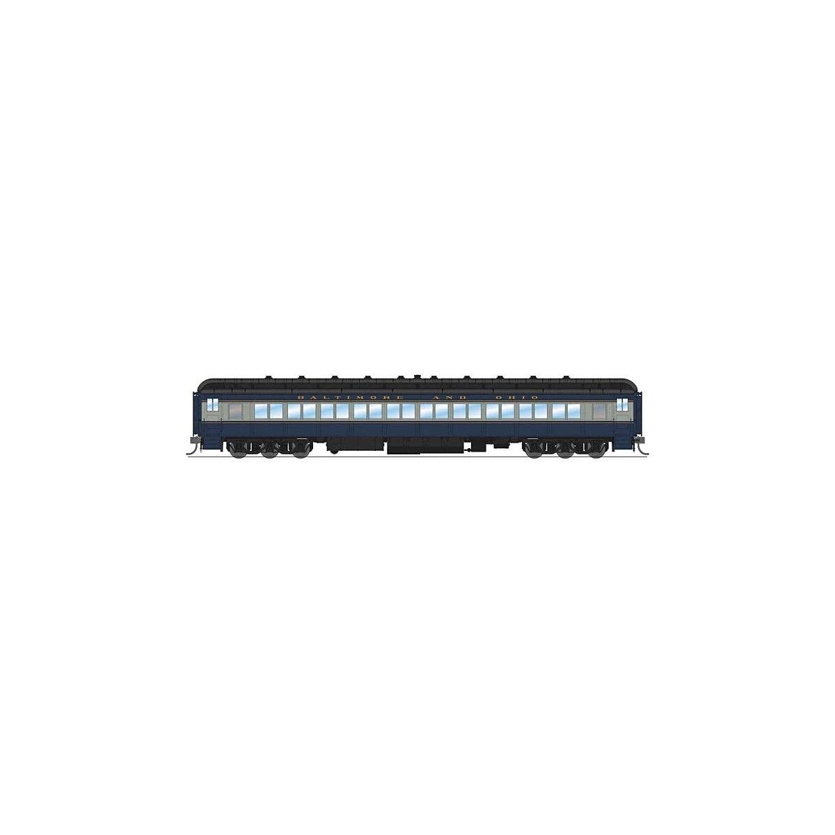 80′ PRR P70 Coach - Ready to Run -- Baltimore & Ohio (blue, gray, black), HO, Broadway Limited Imports 9735