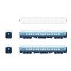 80′ PRR P70 Coach - Ready to Run -- Christmas (blue, white), HO, Broadway Limited Imports 9739