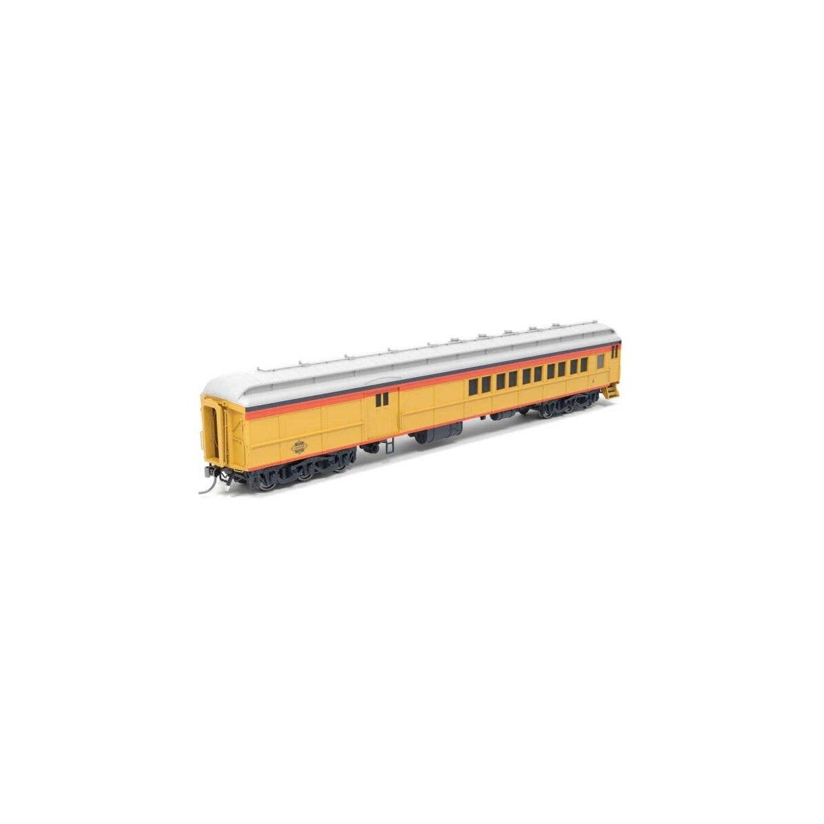 Heavyweight Coach-Baggage-Combine - Ready to Run -- Chessie Steam Special 2 (yellow, blu, HO, Broadway Limited Imports 9742