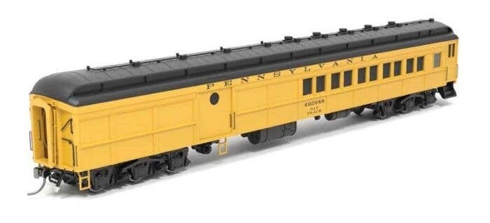 Heavyweight Coach-Baggage-Combine - Ready to Run -- Pennsylvania Railroad 492048 (MOW ye, HO, Broadway Limited Imports 9749
