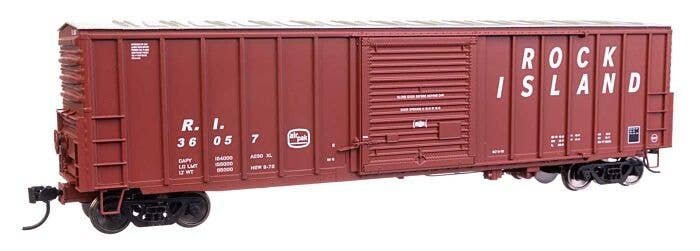 50′ ACF Exterior Post Dreadnaught End Plate B Boxcar - Ready to Run -- Rock Island 36057, HO, WalthersMainline 46019