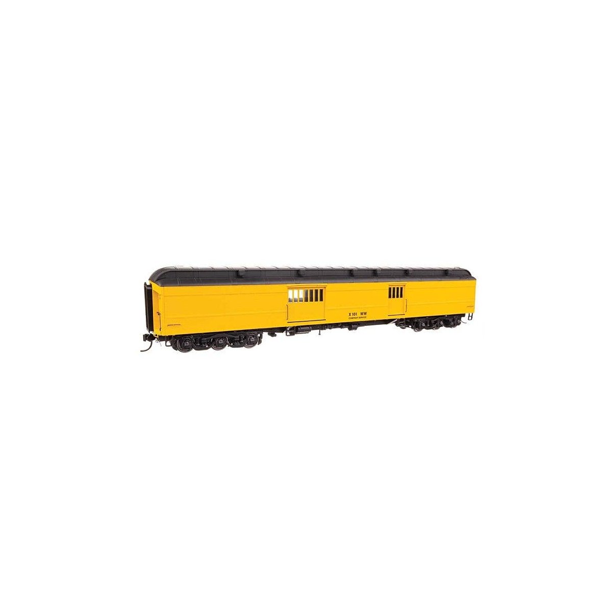 70′ Heavyweight Baggage Car w/Clerestory Roof - Ready to Run -- Maintenance of Way X101, HO, WalthersProto 17509