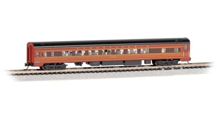 85′ Smooth-Side Coach with Interior Lighting - Ready to Run -- Pennsylvania Railroad 4264 (Fl, N, Bachmann Industries 14258