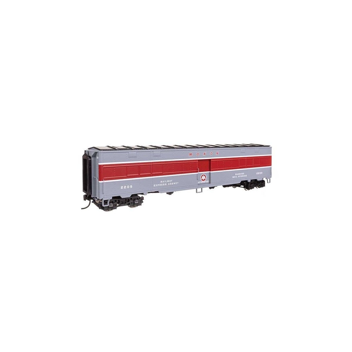 CBQ-Style Express Boxcar Troop Kitchen Conversion - Ready to Run -- Monon 2209, HO, WalthersProto 10827