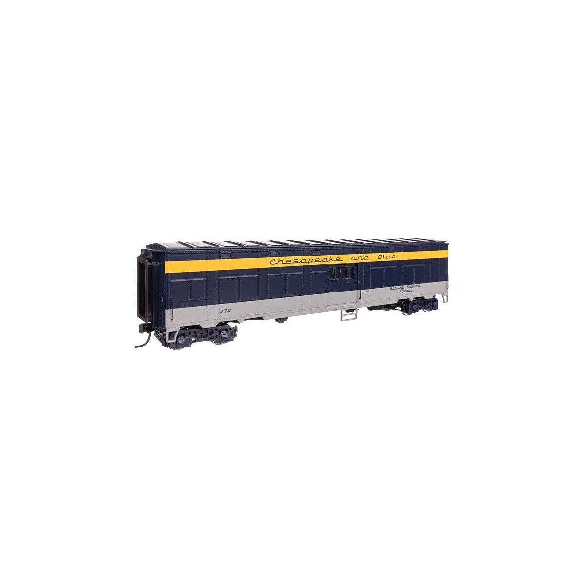 C&O-Style Express Boxcar Troop Sleeper Conversion - Ready to Run -- Chesapeake & Ohio (Tri-Color) , HO, WalthersProto 10843