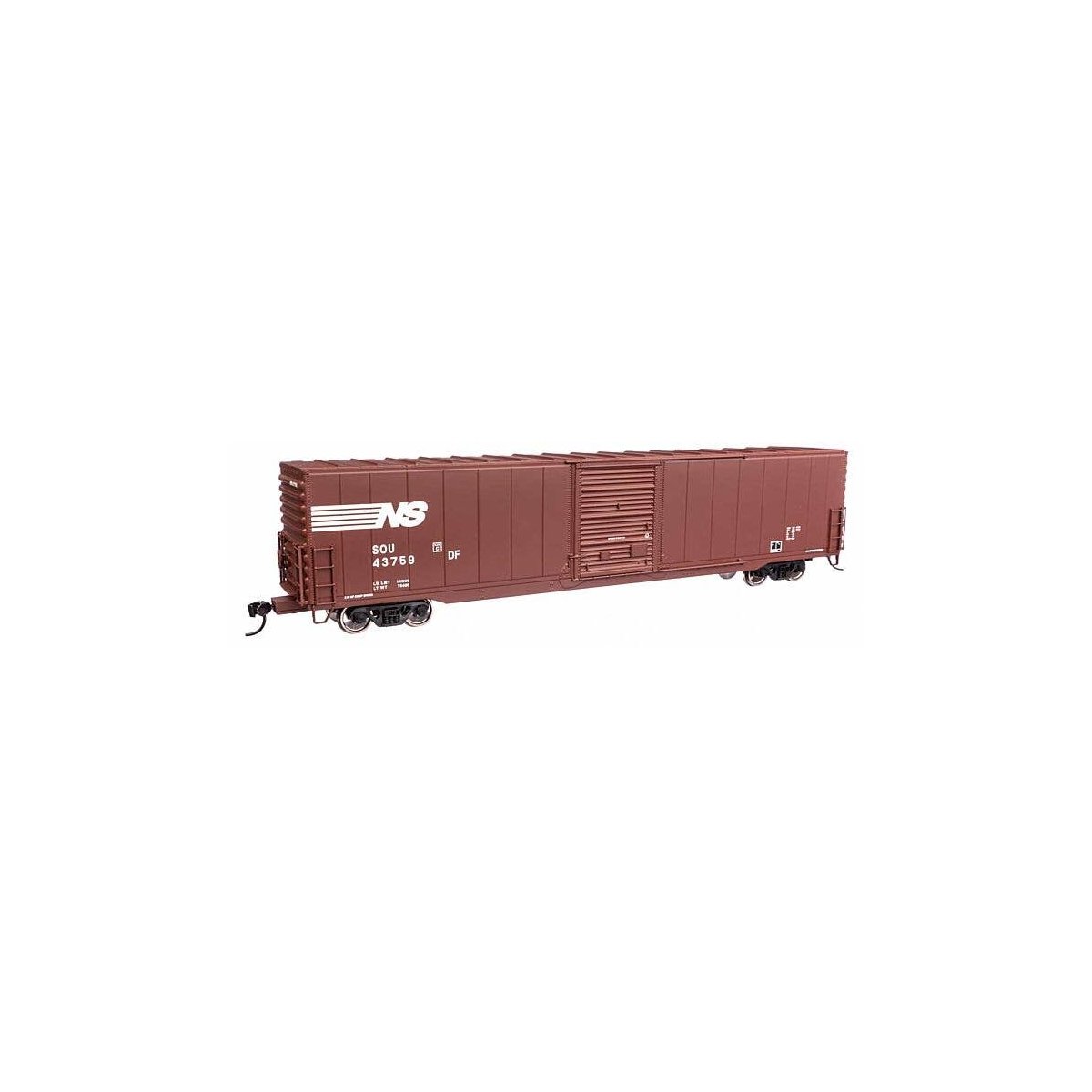 60′ Pullman-Standard Single Door Auto Parts Boxcar - Ready to Run -- Norfolk Southern SOU 43759, HO, WalthersMainline 3367