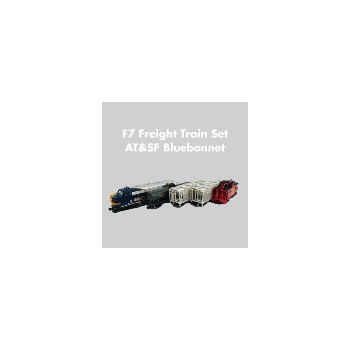 Diesel Freight Train-Only Set - Standard DC -- Santa Fe EMD F7 (Warbonnet, blue, silver), N, Kato USA Inc 1066273