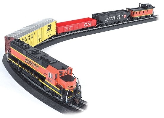 Rail Chief Train Set -- Burlington Northern & Santa Fe, HO, Bachmann Industries 706