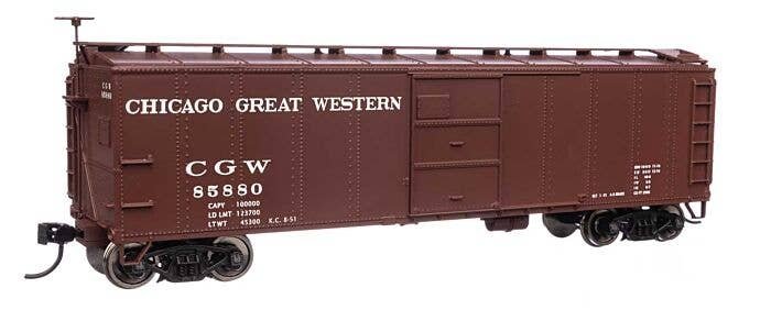 40′ Early X29 Boxcar - Ready to Run -- Chicago Great Western 85880, HO, WalthersMainline 40962
