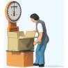 Despatch - Parcel Handler Individual Figure, HO, Preiser Kg 28244