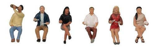 Seated Restaurant Guests -- pkg(6), HO, Faller Gmbh 151698