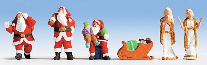 Christmas Figures -- pkg(6), HO, Walthers SceneMaster 6031