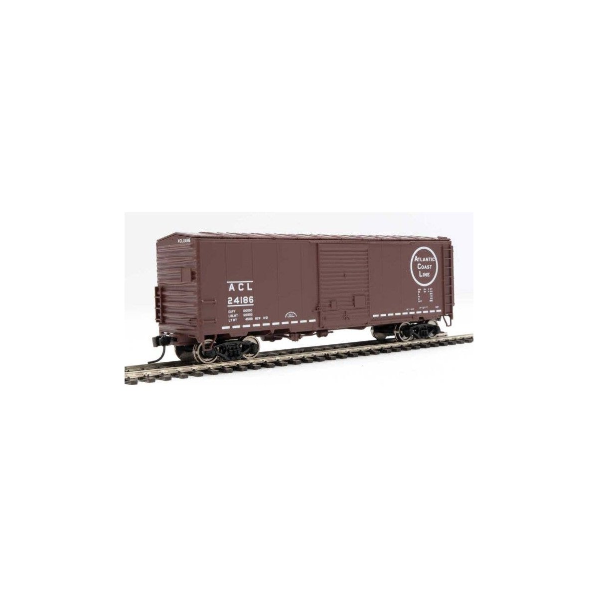 40` ACF Modernized Welded Boxcar w/8` Youngstown Door - Ready to Run -- Atlantic Coast Line 24186, HO, WalthersMainline 45027