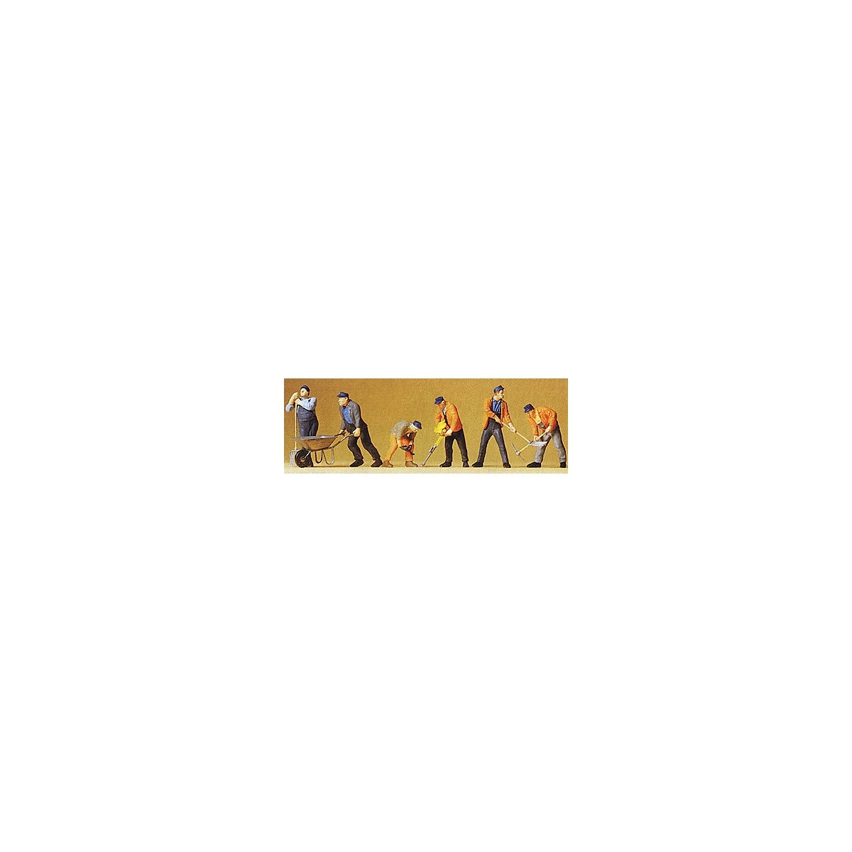 People Working -- Modern Track Workers w/Tools, O, Preiser Kg 65336