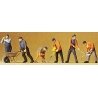 People Working -- Modern Track Workers w/Tools, O, Preiser Kg 65336