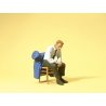 Working People, DB -- Railway Official Seated On Chair w/Jacket, G, Preiser Kg 45510