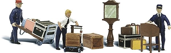 Scenic Accents(R) -- Depot Workers & Accessories, O, Woodland Scenics 2757