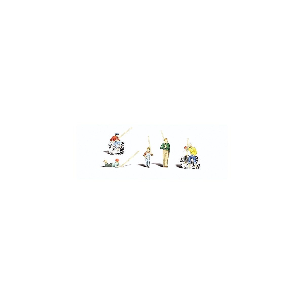 Scenic Accents(R) Figures -- Gone Fishing pkg(6), O, Woodland Scenics 2751