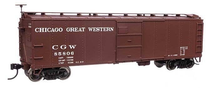 40′ Early X29 Boxcar - Ready to Run -- Chicago Great Western 85806, HO, WalthersMainline 40959