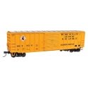 50′ ACF Exterior Post Boxcar - Ready to Run -- Mississippi Export Railroad MSE 836 (yellow, black, white), HO, WalthersMainlin