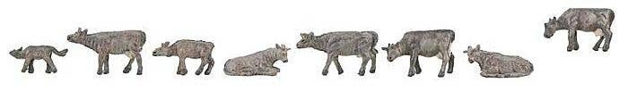 Mountain Cows -- Gray pkg(8), N, Faller Gmbh 155904