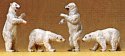Animals -- Polar Bears pkg(4), N, Preiser Kg 79716