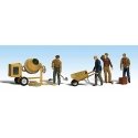Masonry Workers & Accessories - Scenic Accents(R) -- pkg(4), HO, Woodland Scenics 1901