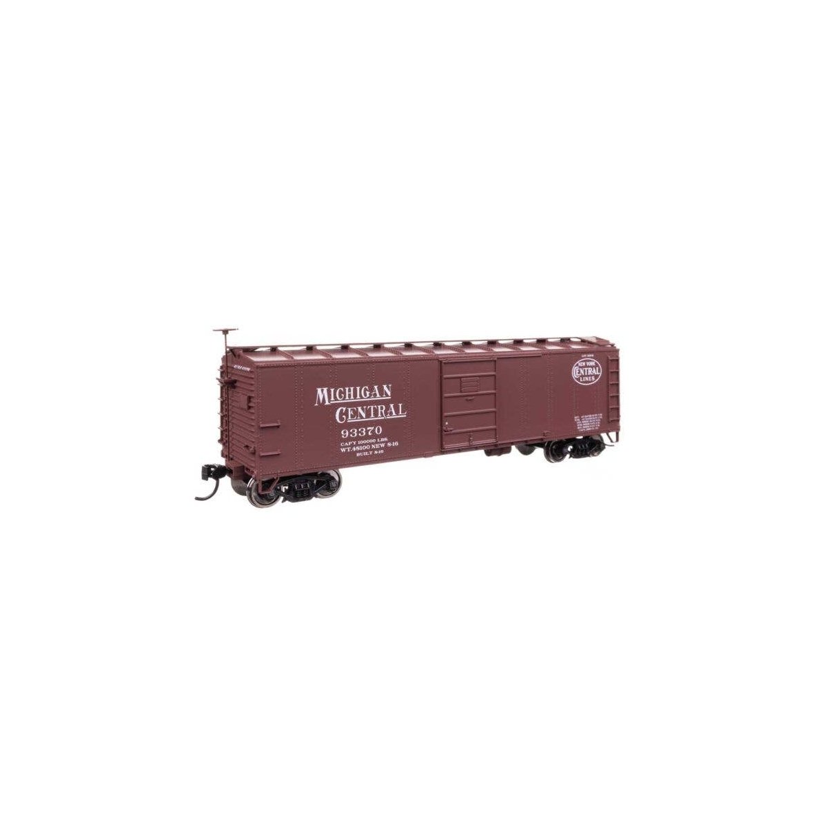 40′ Steel Boxcar with Murphy Ends - Ready to Run -- New York Central/Michigan Central 93370, HO, WalthersMainline 41057