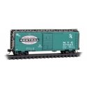 40′ Single-Door Boxcar - Ready to Run -- New York Central 87227 (Jade Green, black, white, Large Cigar Band Logo), N, Micro Tr