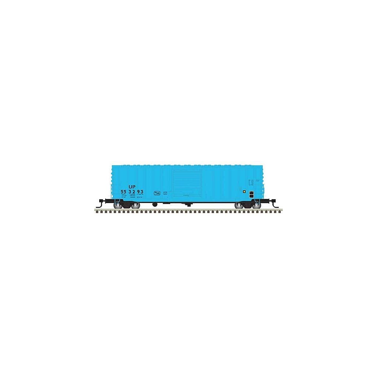ACF 50′ Precision Design Rib-Side Boxcar - Ready to Run - Master(R) -- Union Pacific 553293 (Ex-RI, blue, white), N, Atlas Mod