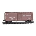 40′ Single-Door Boxcar - Ready to Run -- Denver & Rio Grande Western 50164 (Boxcar Red, Flyin, N, Micro Trains Line 2000537
