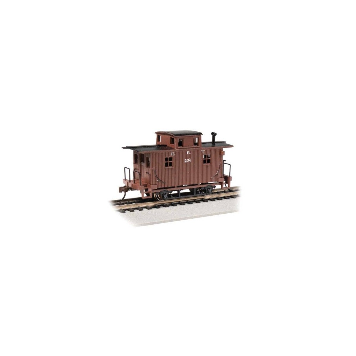 4-Wheel Wood Bobber Caboose - Ready to Run - Silver Series(R) -- East Broad Top 28 (Boxcar R, HO, Bachmann Industries 18409