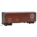 Pullman-Standard PS-1 40` Boxcar w/6` Door - Ready to Run -- Buffalo Creek 1037 (1952 As-Built, Boxcar Red, silver, white), HO,