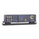 50′ Rib-Side Single-Door Boxcar No Roofwalk - Ready to Run -- Chessie System B&O 401110 (blue, yellow), N, Micro Trains Line 2