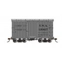 18′ Wood Boxcar with Murphy Roof 2-Pack - Ready to Run - Spectrum(R) -- U.S.A. 120016, 120127 (gray), On30, Bachmann Industrie