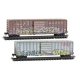 50′ Rib-Side Single-Door Boxcar No Roofwalk 2-Pack - Ready to Run -- Ferrocarril del Sureste FSRR 107257, 107860 (Weathered, 2