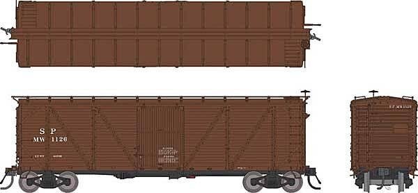 Class B-50-15 Boxcar - As Built w/Viking Roof - Ready to Run -- Southern Pacific (Company Service MOW, Boxcar Red, Reporting Mar