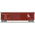 Postwar 50′ Double-Door Boxcar - Ready to Run - Master(R) -- Chesapeake & Ohio 28124 (Boxcar Red, white), HO, Atlas Model Rail