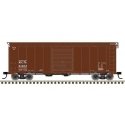 40` Postwar Boxcar with 8` Door - Ready to Run - Master(R) -- Kansas City Southern 21233 (Boxcar Red, white), HO, Atlas Model Ra