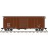 40` Postwar Boxcar with 8` Door - Ready to Run - Master(R) -- Kansas City Southern 21233 (Boxcar Red, white), HO, Atlas Model Ra