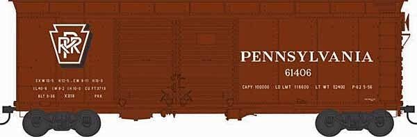X31B Double-Door Round Flush Roof Boxcar - Ready to Run -- Pennsylvania Railroad 61509 (Blt. 3-36 Repack 2-56, Tuscan, Shadow Ke
