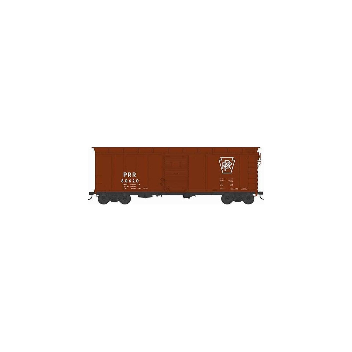 X31A Single-Door Round Inset Roof Boxcar - Ready to Run -- Pennsylvania Railroad 80699 (Blt. 5-36 Repack 11-62, Tuscan, Plain Ke