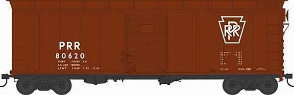 X31A Single-Door Round Inset Roof Boxcar - Ready to Run -- Pennsylvania Railroad 80699 (Blt. 5-36 Repack 11-62, Tuscan, Plain Ke