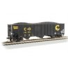 Bethlehem Steel 3-Bay 100-Ton Open Hopper - Ready to Run - Silver Series(R) -- Chessie Syste, HO, Bachmann Industries 18729