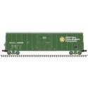 NSC 50′ Newsprint Plug-Door Boxcar - Ready to Run -- British Columbia Railway BCOL 4698 (green, white, Dogwood Logo), HO, Atla
