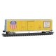50′ Plug & Sliding Door Boxcar No Roofwalk - Ready to Run -- Union Pacific 168086 (Armour Yellow, silver, Automated Railway Ma